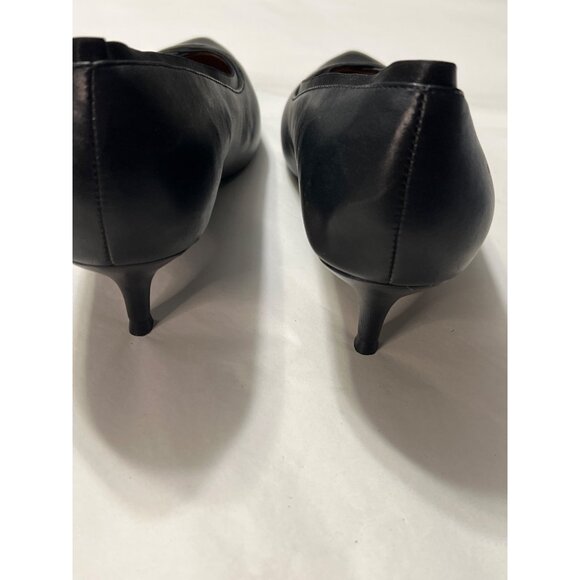 Vionic Black Leather Kitten Heel Pumps Size 10 - Picture 5 of 9